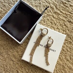 New Justine Clenquet SSENSE Exclusive Gold Shanon Earrings